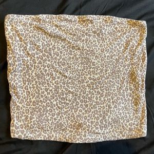 leopard print american eagle tube top.